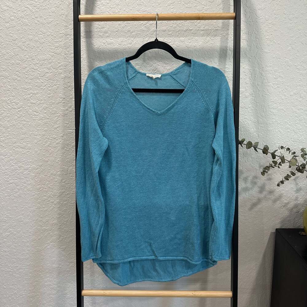 100% Linen Coastal Preppy Knit Sweater